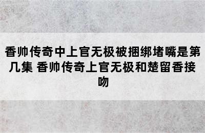 香帅传奇中上官无极被捆绑堵嘴是第几集 香帅传奇上官无极和楚留香接吻